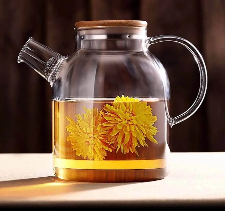 1,6L hoge glazen theepot