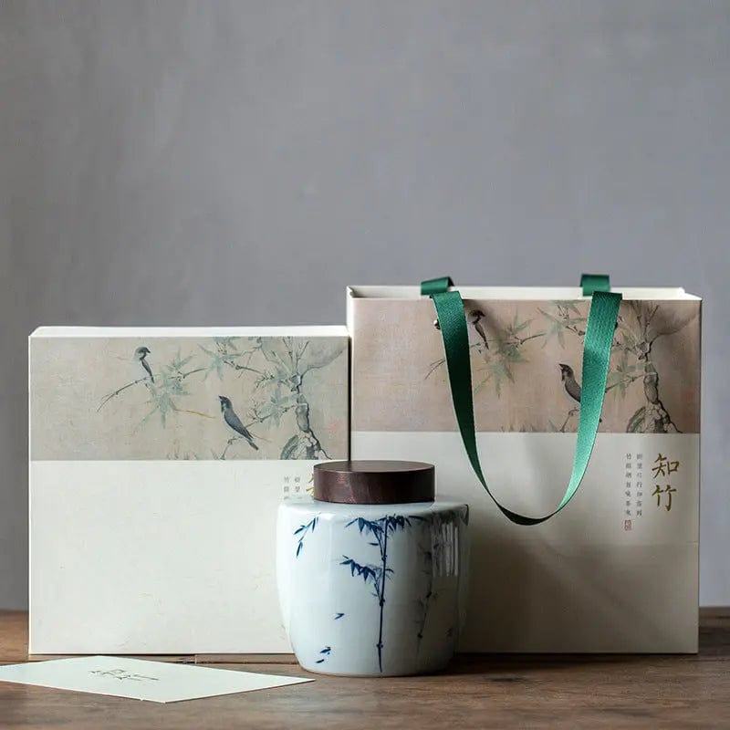 1000 ml Premium ronde keramische theedoos