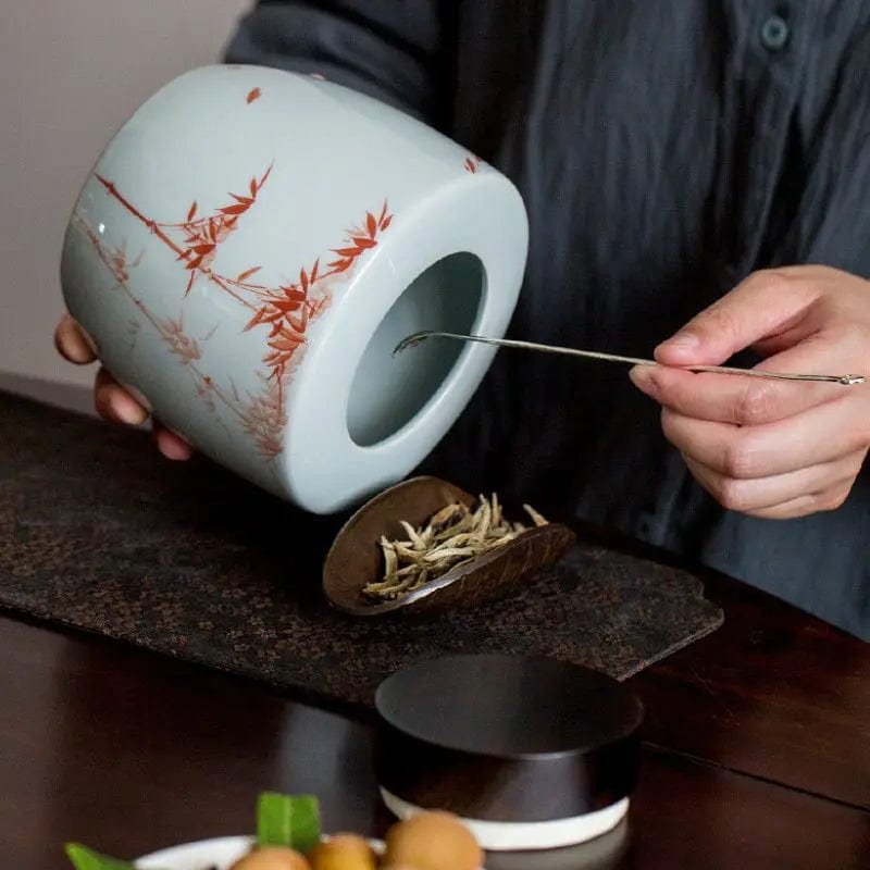 1000 ml Premium ronde keramische theedoos