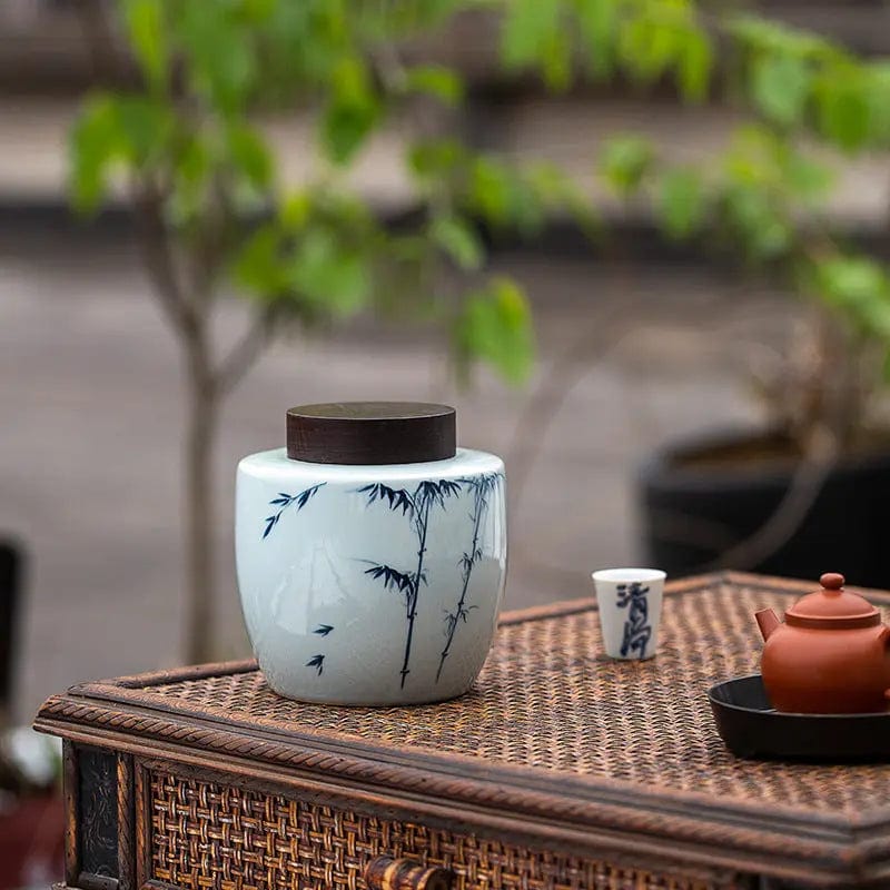 1000 ml Premium ronde keramische theedoos