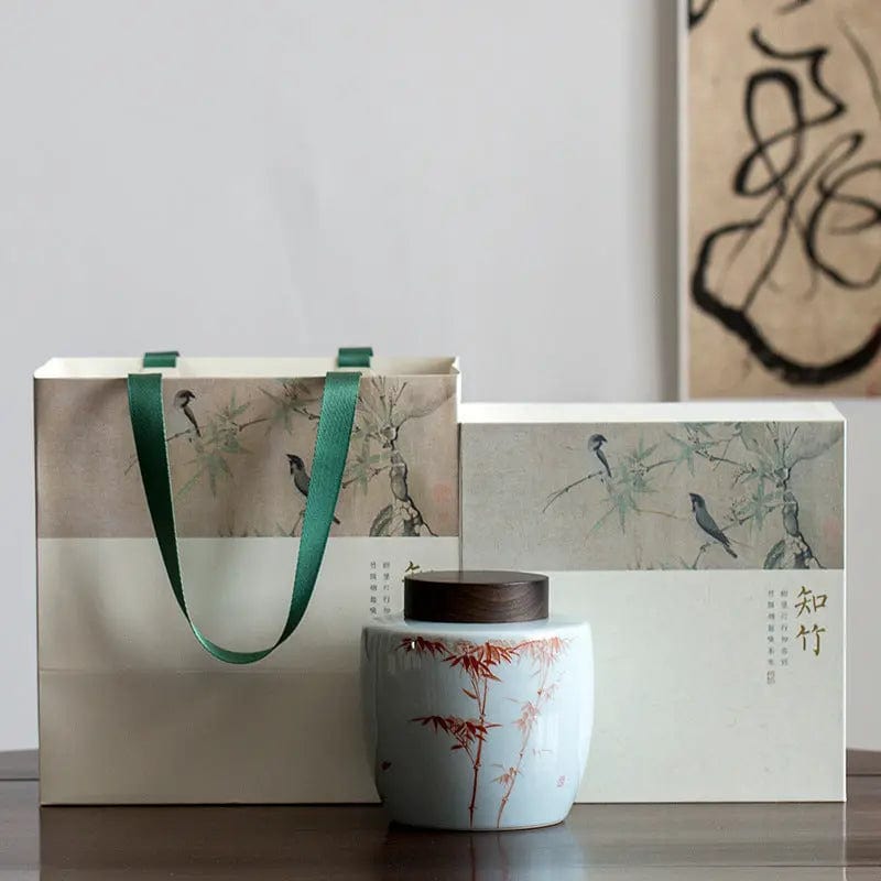 1000 ml Premium ronde keramische theedoos