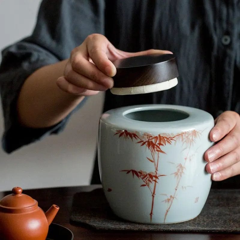 1000 ml Premium ronde keramische theedoos