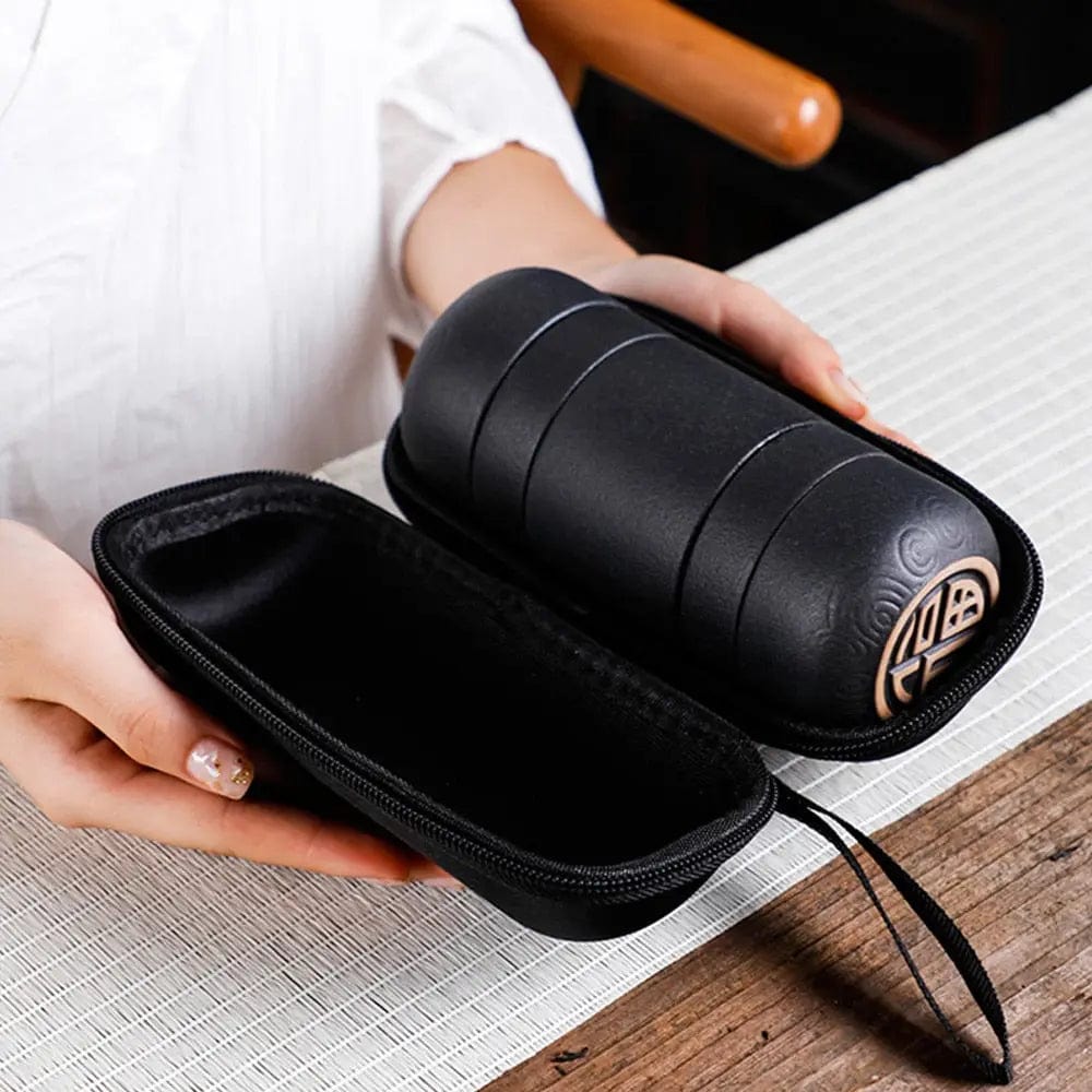 160ML Chinese draagbare zwarte keramische theepot