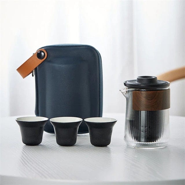 230ML draagbare theepot van glas en keramiek