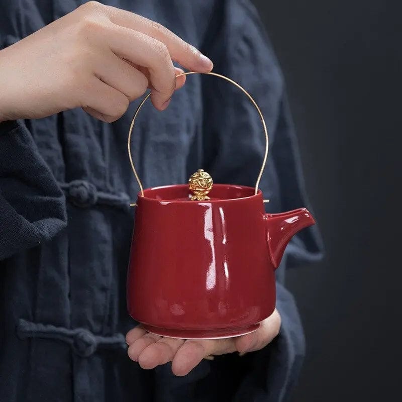 300ML hoge Chinese porseleinen theepot