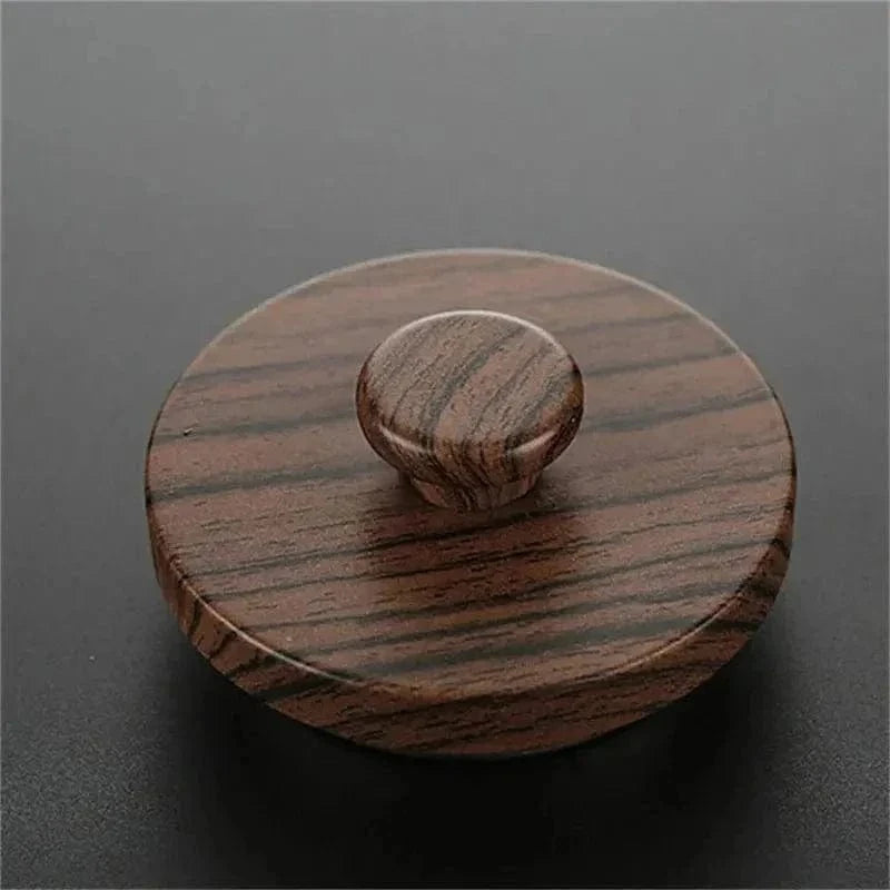 900 ml transparante grijze theepot van glas en hout