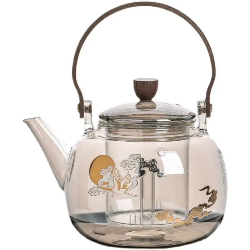 900ML Chinese Design Glazen Theepot