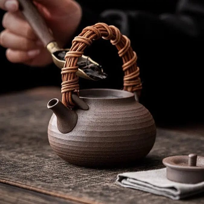 Antieke Japanse aardewerken theepot 200ml