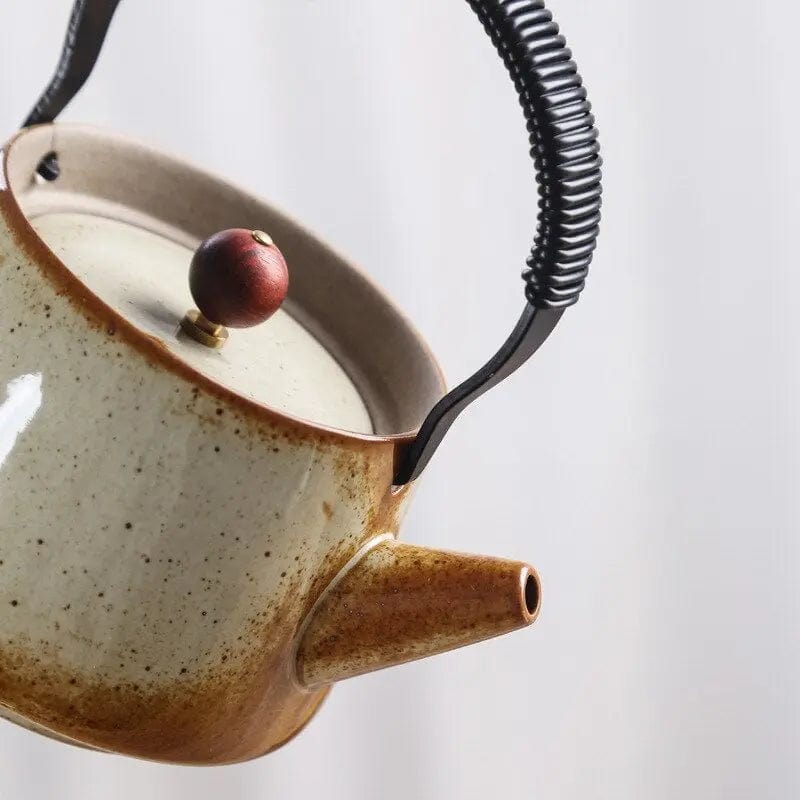 Chinese beige porseleinen theepot 300ML