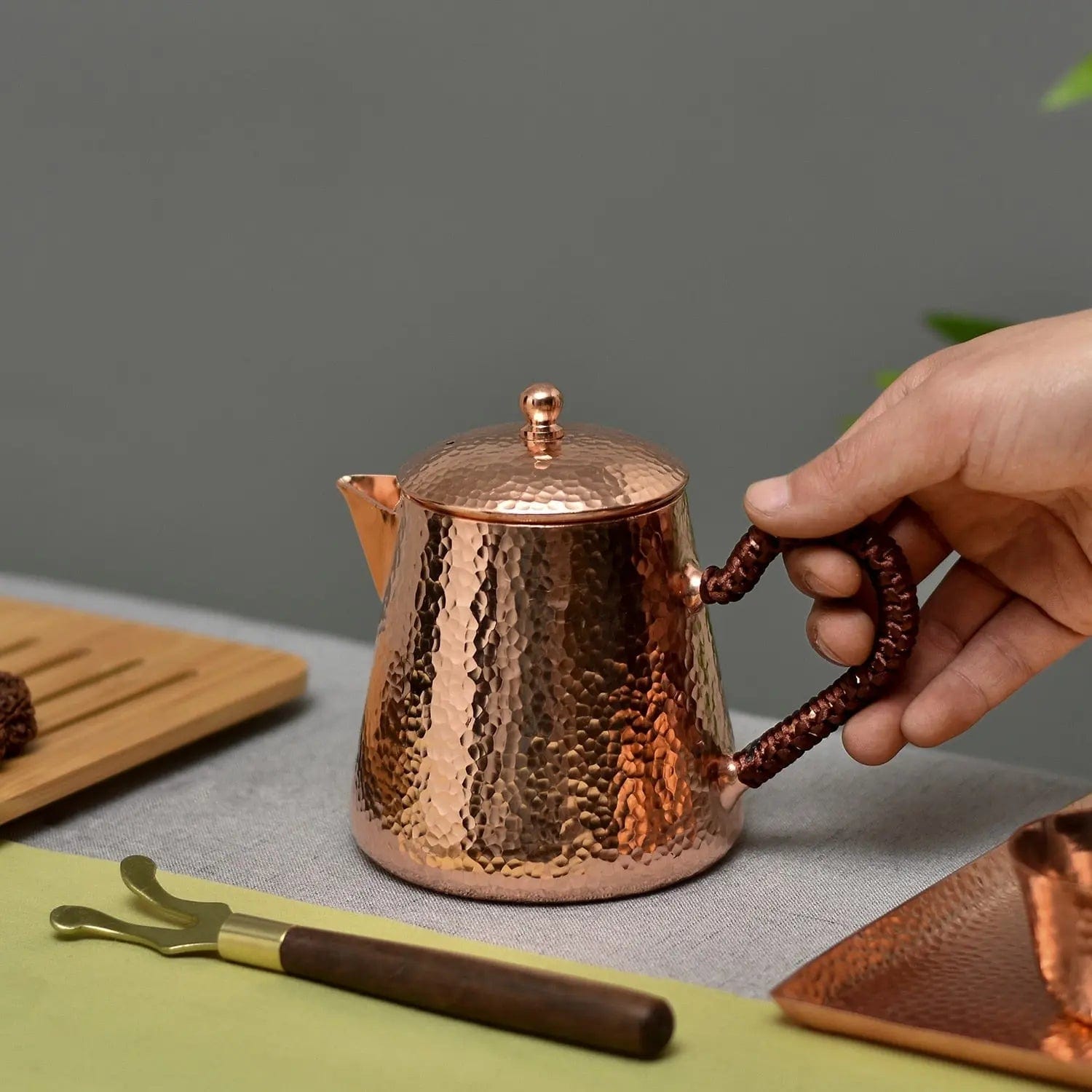 Chinese gehamerde koperen theepot 500ML