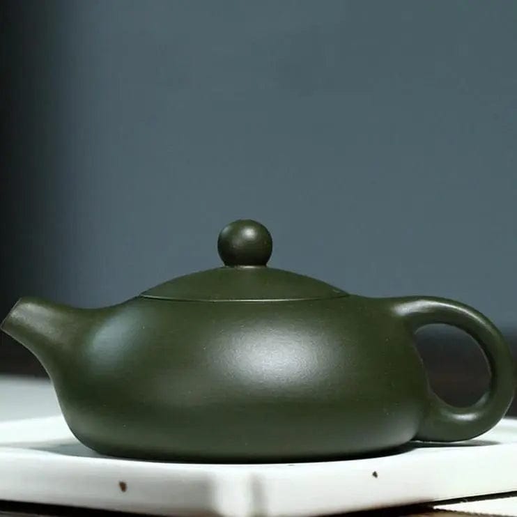Chinese groene platte klei theepot 200ML