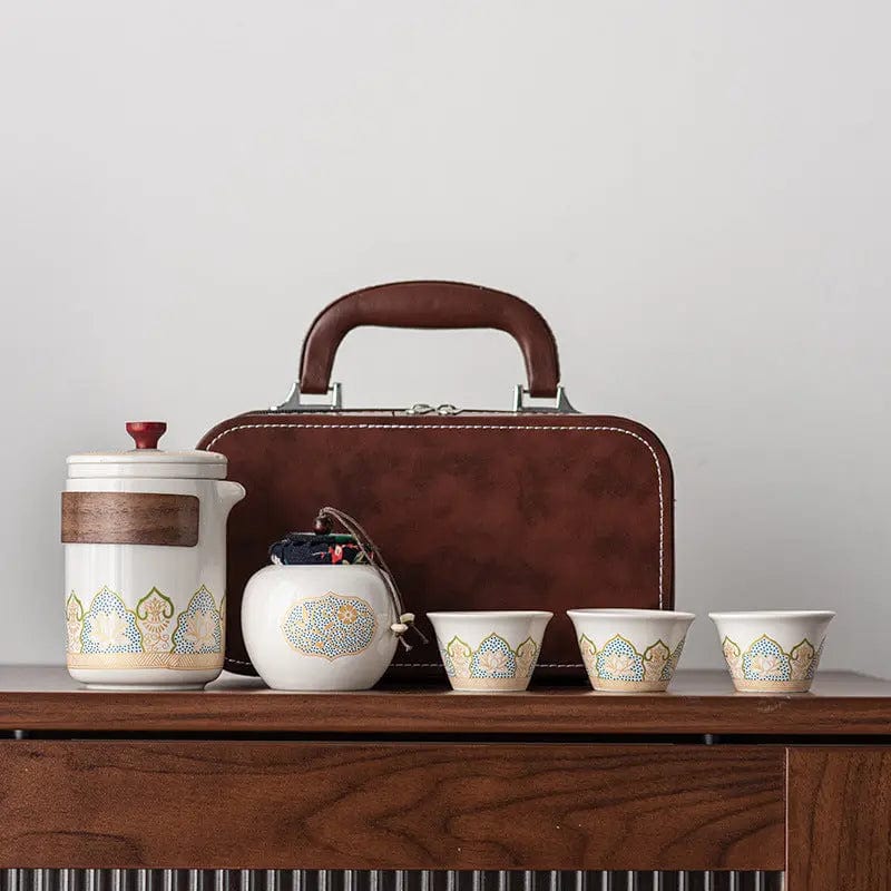 Chinese keramische reistheeset