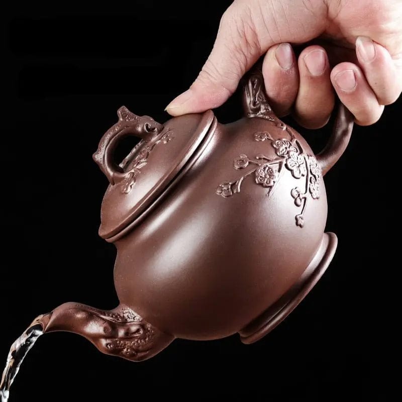 Chinese klei theepot met bloemenpatroon 500 ml