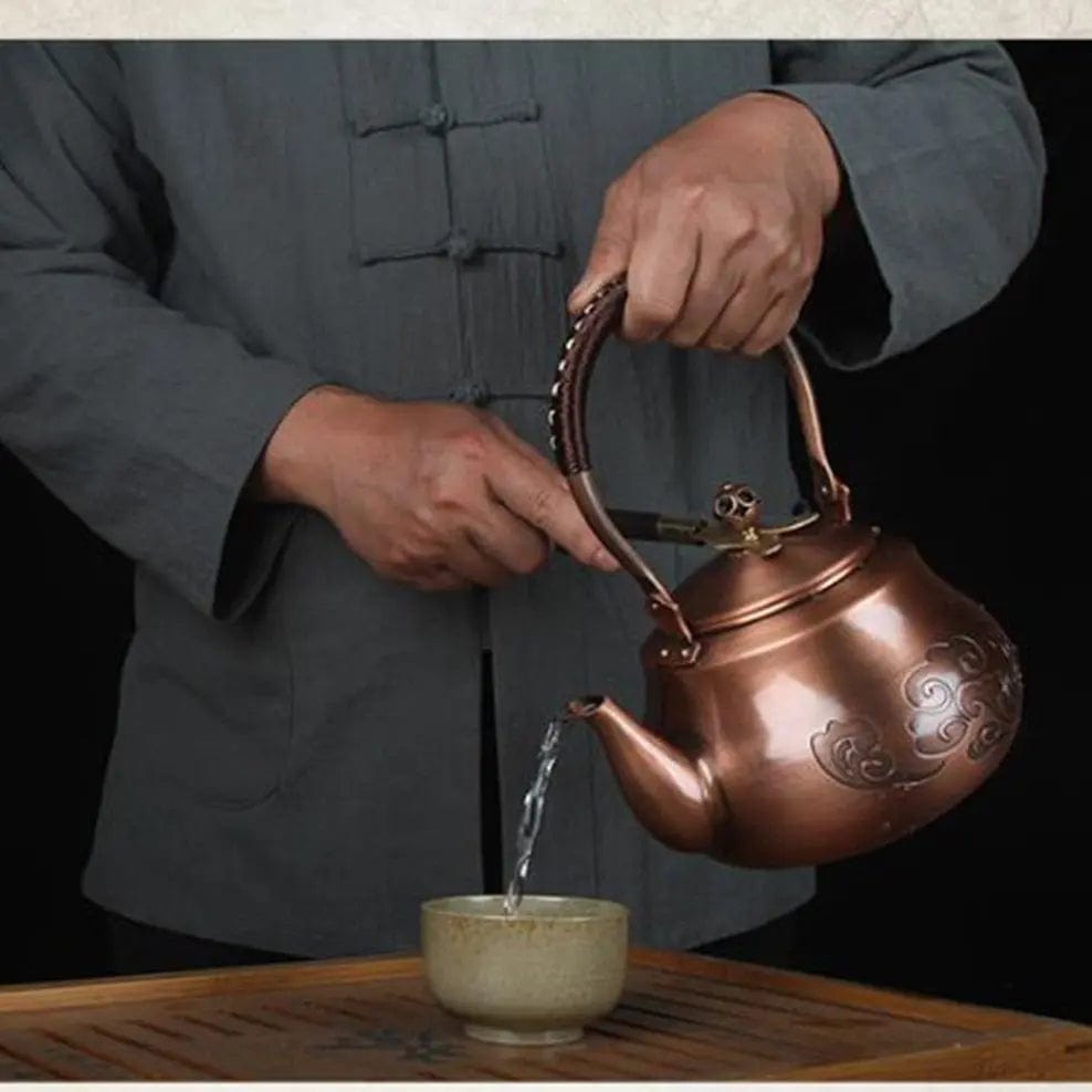 Chinese Koperen Theepot Wolken 1.6L