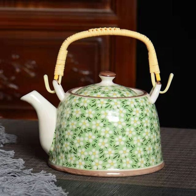 Chinese pastelgroene porseleinen theepot 900 ml