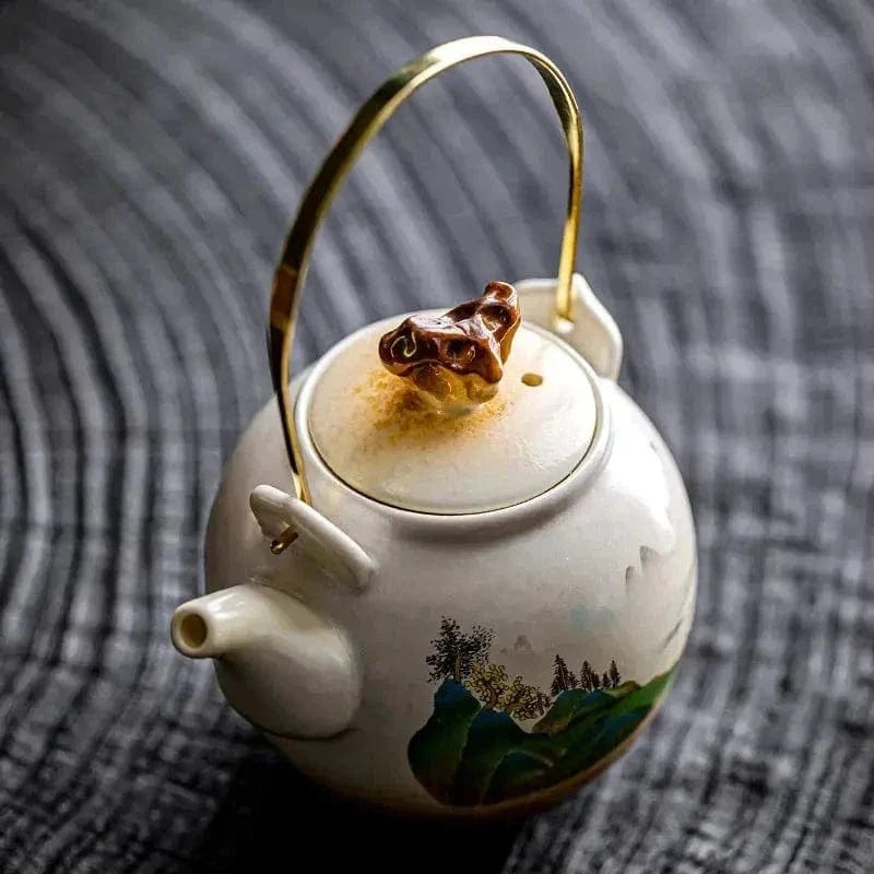 Chinese porseleinen theepot landschapsschilderij 300ml