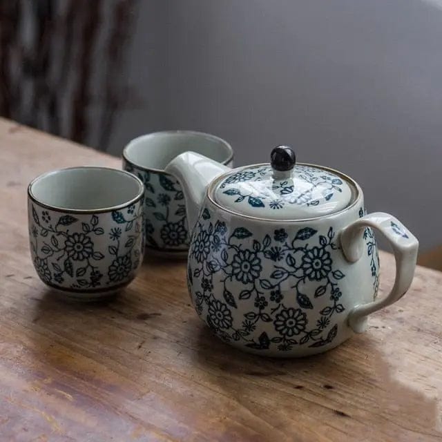 Chinese porseleinen theeset grote bloemen 480 ml