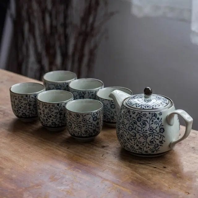 Chinese porseleinen theeset kleine bloemen 480 ml