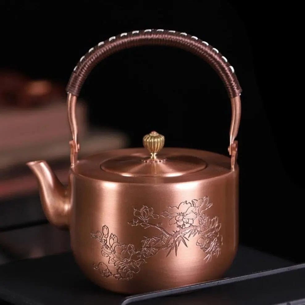 Chinese Pruimenbloesem Koperen Theepot 1.5L