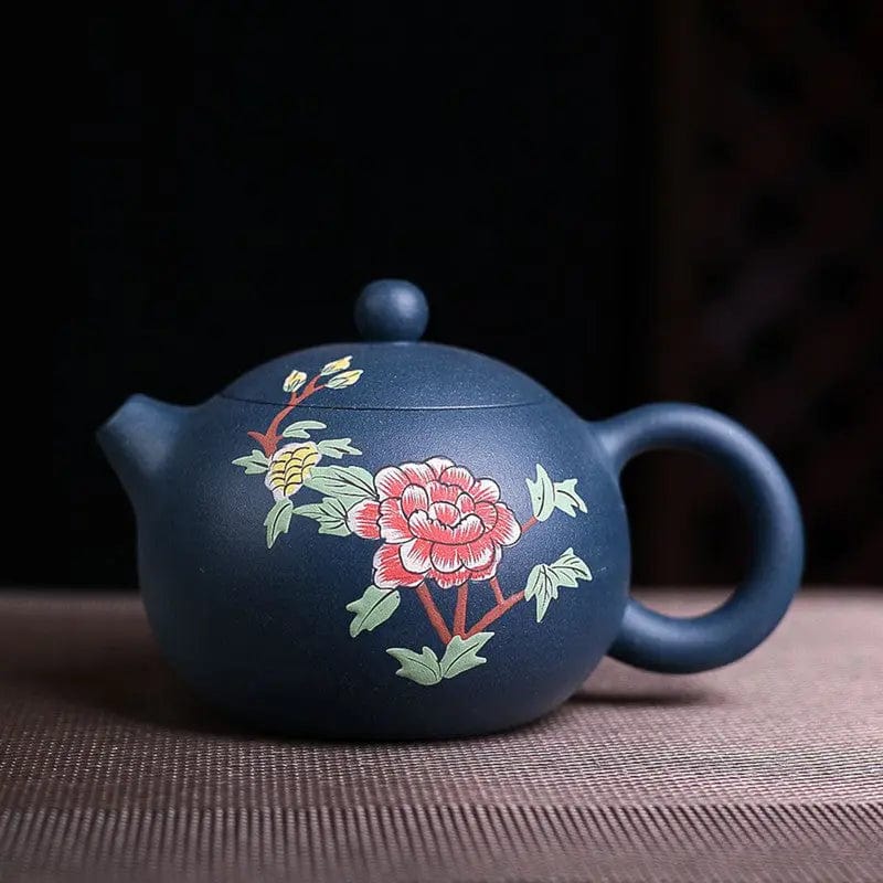 Chinese Yixing Blauwe Bloem Klei Theepot 230ML