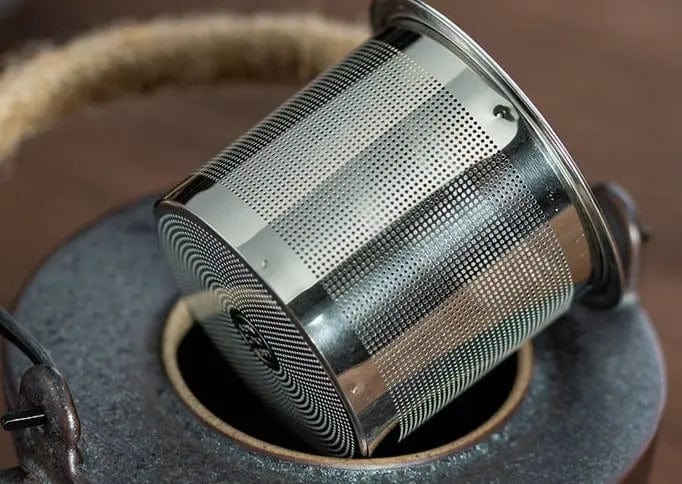 Chinese zwarte keramische theepot van steengoed, 300 ml