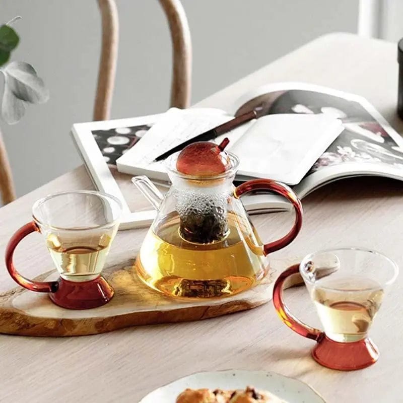 Driehoekige glazen theepot 400 ml