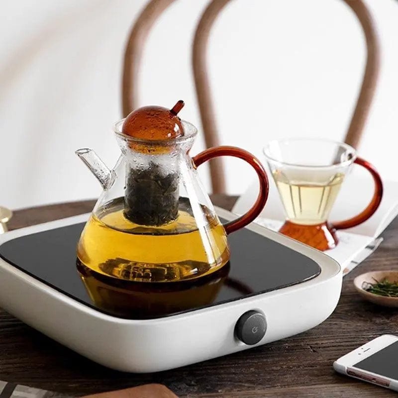 Driehoekige glazen theepot 400 ml