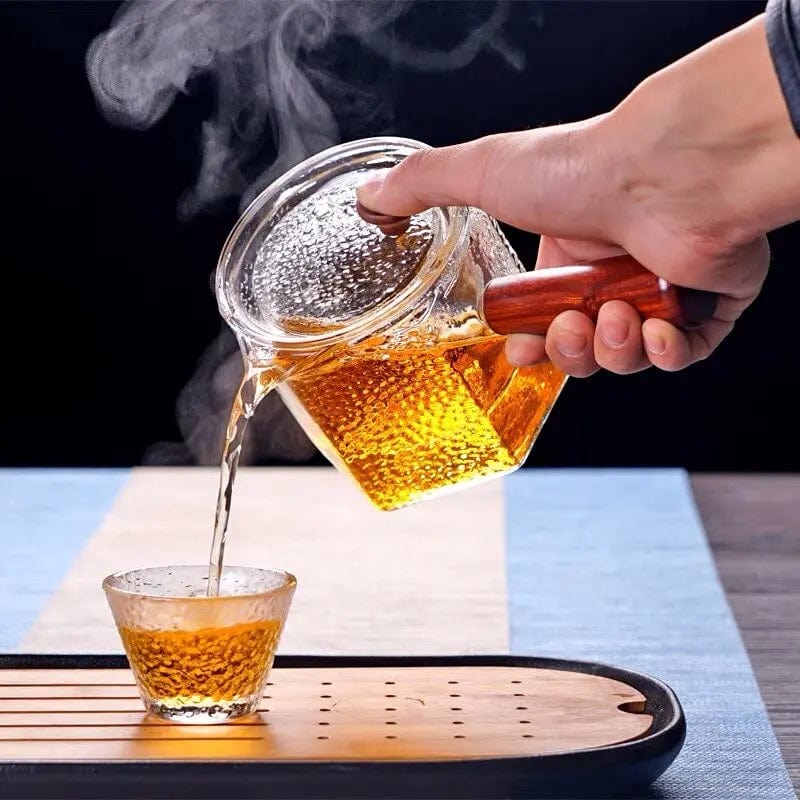 Gehamerde glazen theepot 500ML