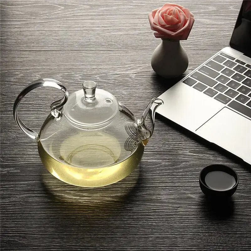 Glazen theepot met grote handgreep 400 ml - 800 ml