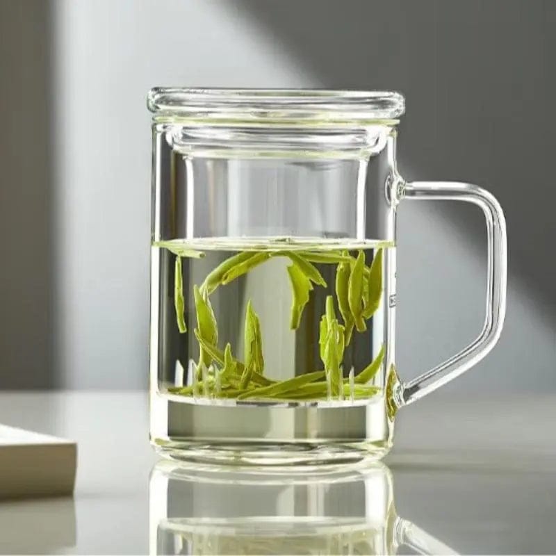 Grote glazen theemok met infuser 400ml