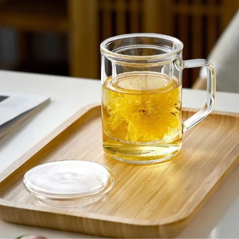 Grote glazen theemok met infuser 400ml