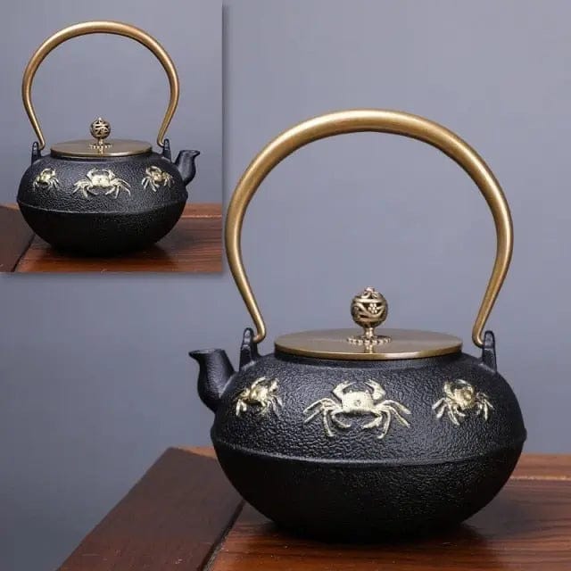Japanse gietijzeren theepot Krabben 1,2L