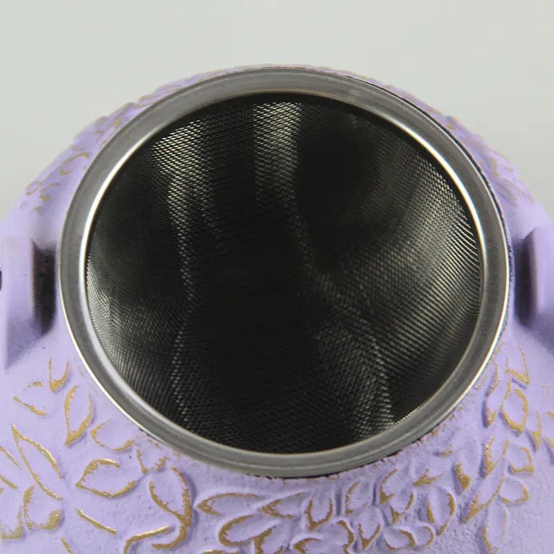 Japanse gietijzeren theepot met bloemen 1L