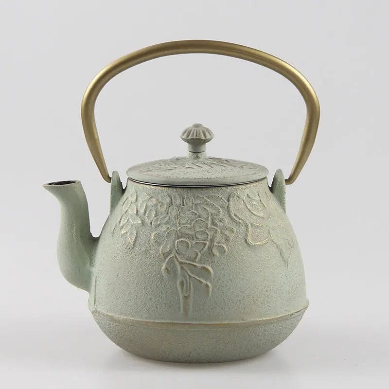 Japanse gietijzeren theepot met bloemen 1L