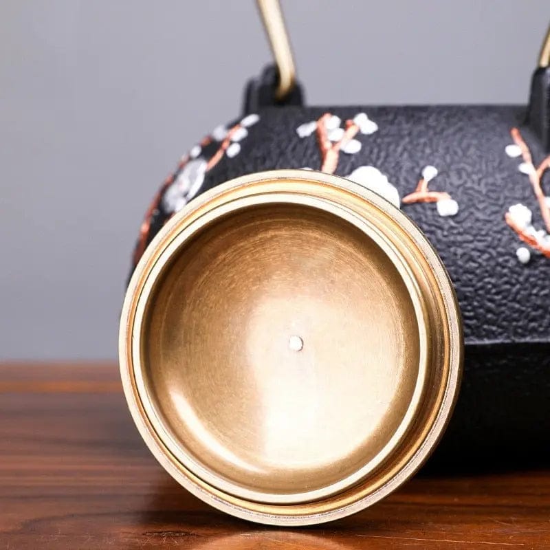 Japanse gietijzeren theepot met witte kersenbloesem, 1,2 liter