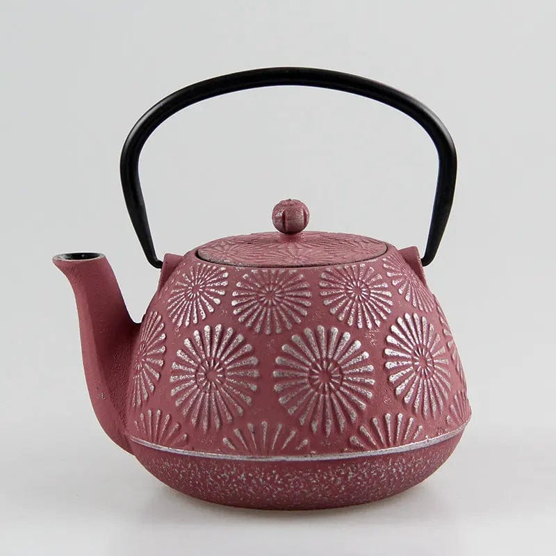 Japanse gietijzeren theepot met zonnebloemmotieven 1,2L