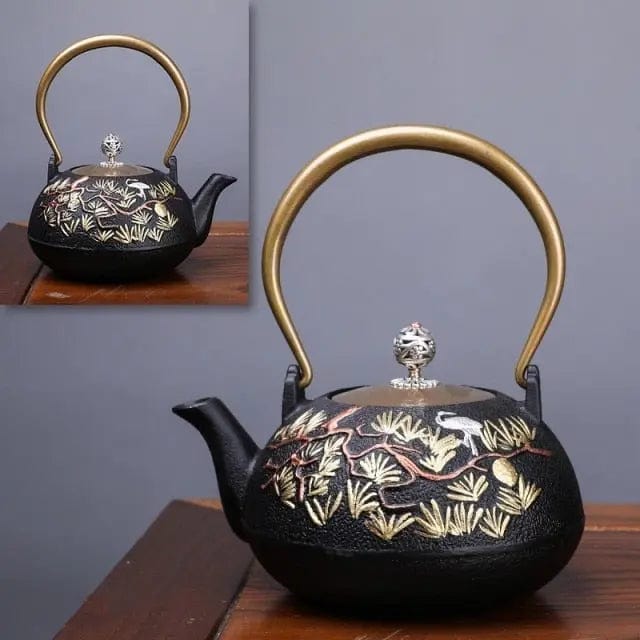 Japanse gietijzeren theepotpinnen 1,2L