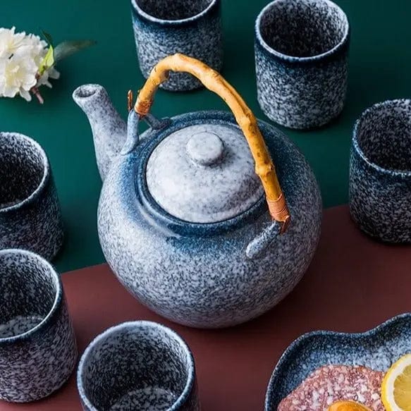 Japanse grijze keramische bamboe theepot 500ML