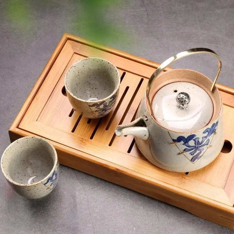 Japanse keramische theepot beige design 210 ml