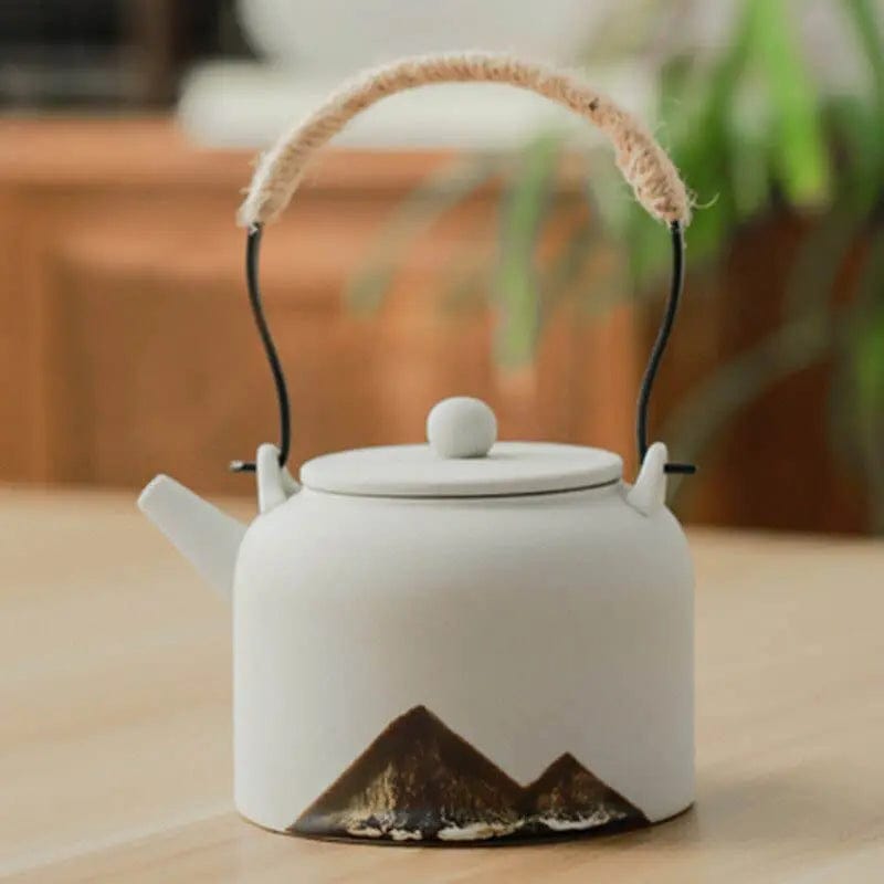 Japanse keramische theepot met bergmotieven 350 ml