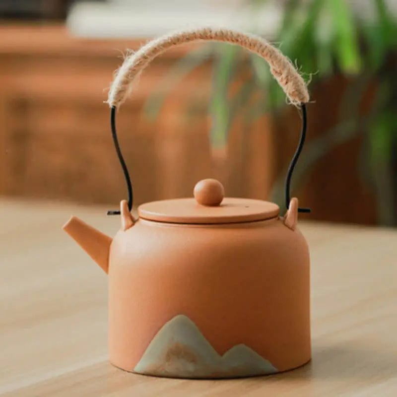 Japanse keramische theepot met bergmotieven 350 ml