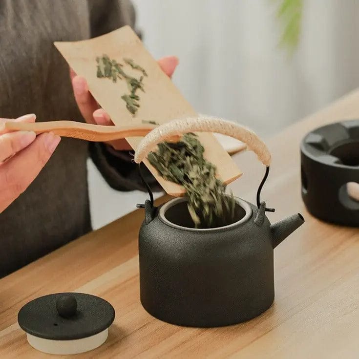 Japanse keramische theepot met bergmotieven 350 ml
