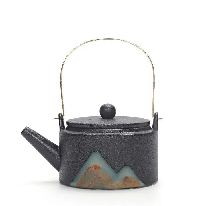 Japanse keramische theepot met bergpatroon 220 ml