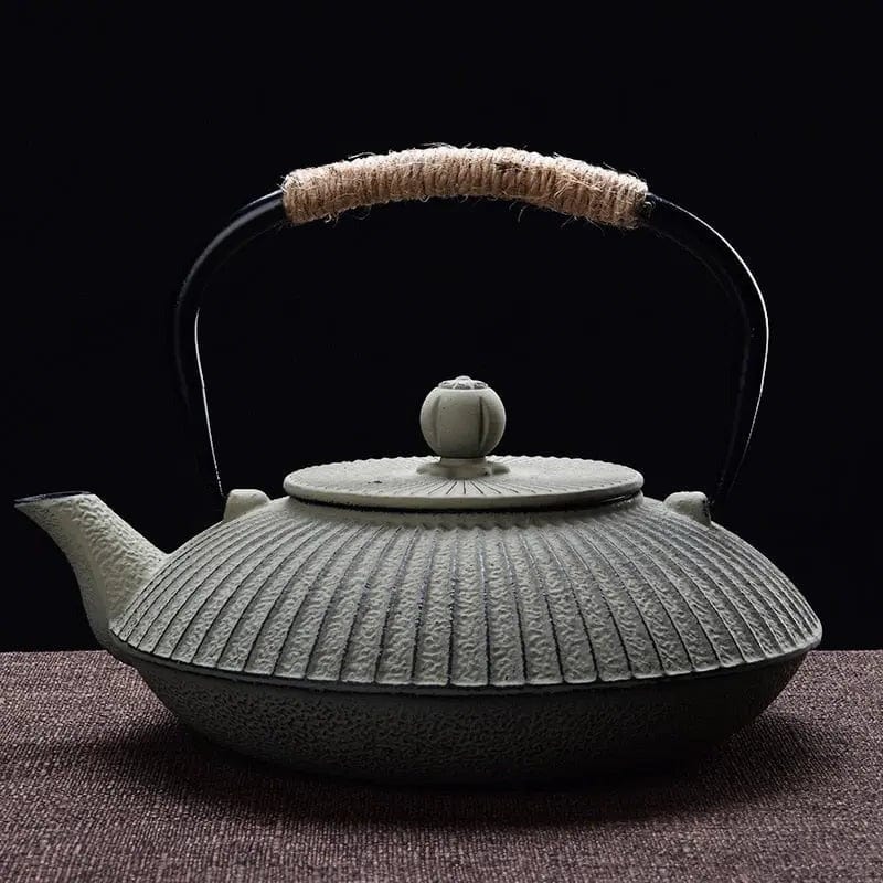 Japanse platte gietijzeren theepot 800ml