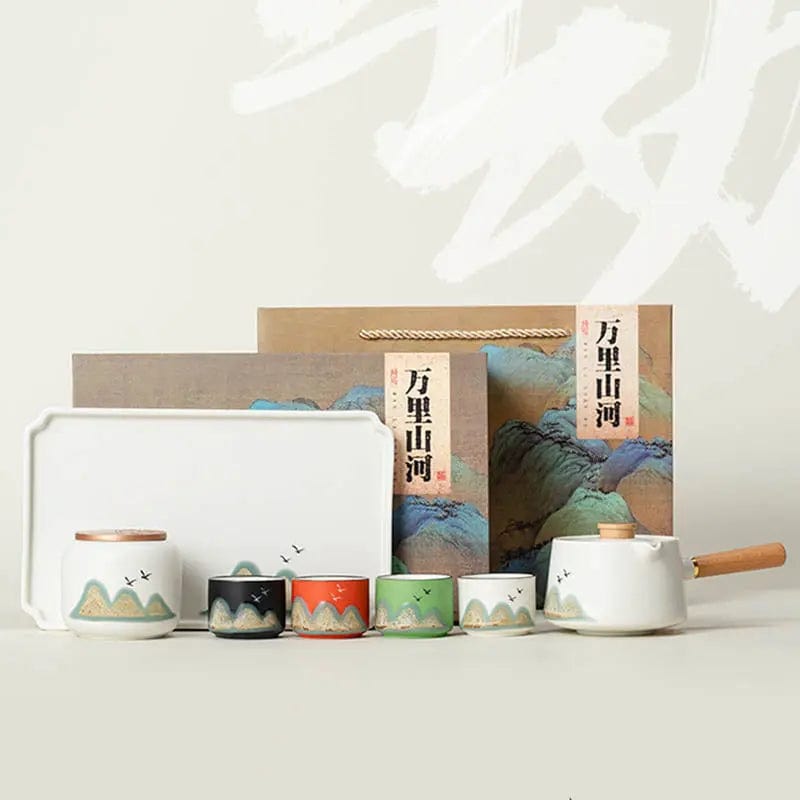 Japanse theeset met draaibare theepot