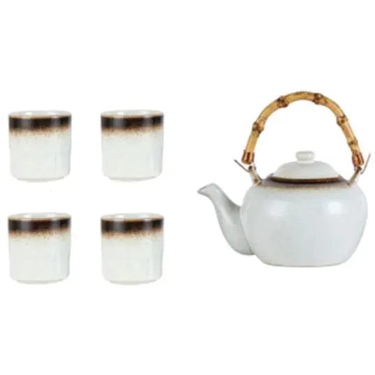 Japanse witte keramische bamboe theepot 500ML