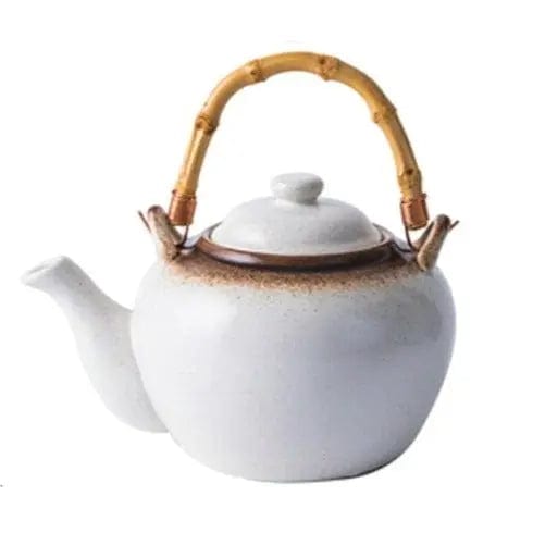Japanse witte keramische bamboe theepot 500ML