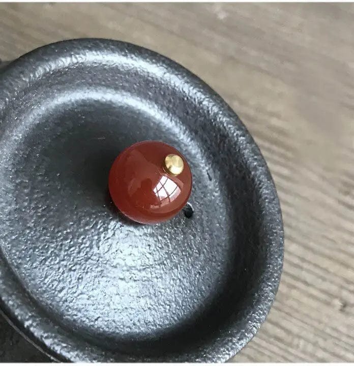 Kleine Japanse zwarte keramische theepot 180 ml