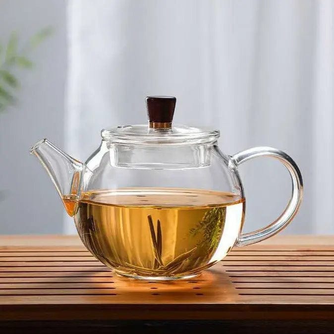 Kleine ronde glazen theepot 200ml