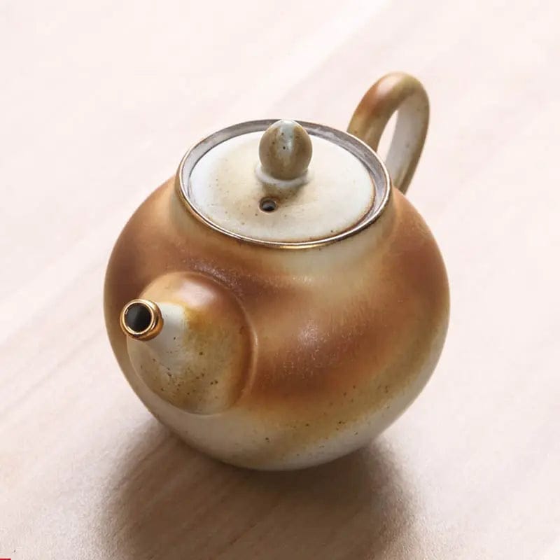 Kleine ronde Japanse keramische theepot 170ml